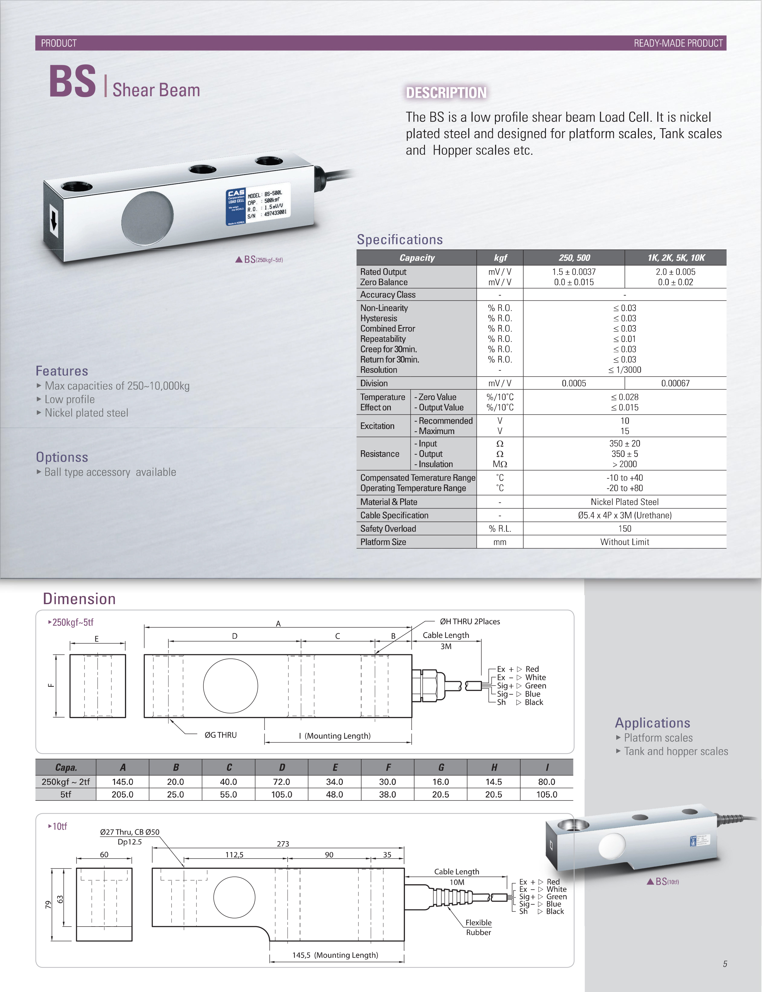 Loadcell CAS BS - Cancuongthinh.com - Cân điện tử chính hãng